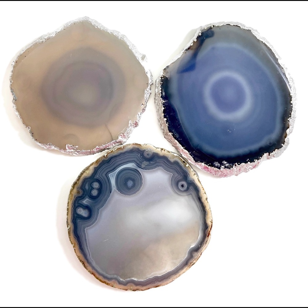 Agate Coasters/Candle Holders